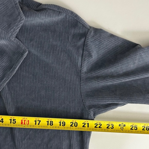 Madewell Knit Corduroy Redford Blazer Blue Neutral Minimalist Size M - Picture 9 of 12